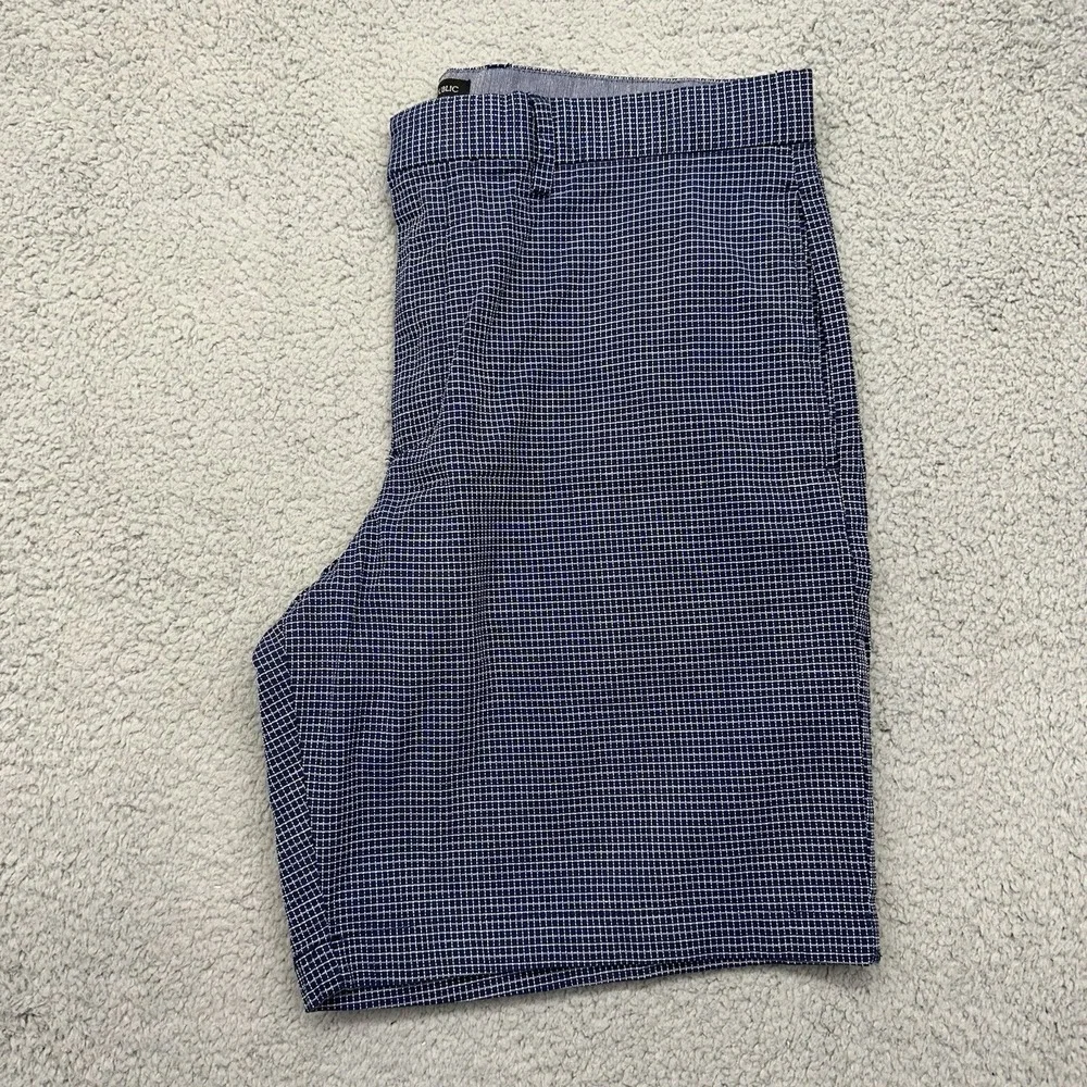 NWT Banana Republic Men's SIZE 35 Multicolor Plaid Flat Front Aiden Club Shorts